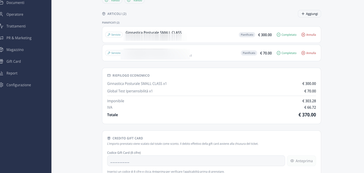 Anonymized Quantum CRM service summary from the project portfolio.